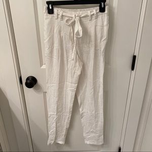 FOREVER 21 linen tapered high waisted pant